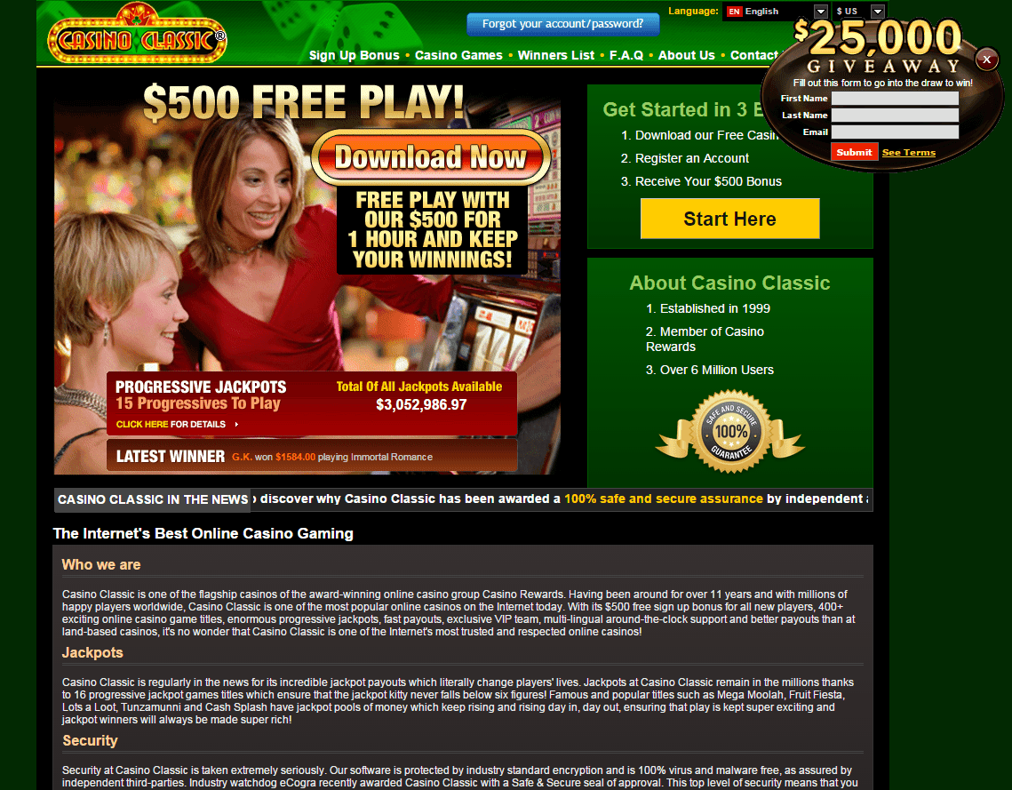 casino classic top canadian casino games